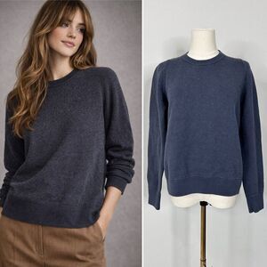Studio Nicholson Hayes Textured Graphite Cotton Merino Knit Sweater S Italy